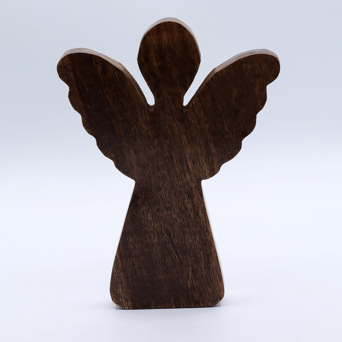 Large Mango Wood Angel - Gold Wings, 19cm – view 7