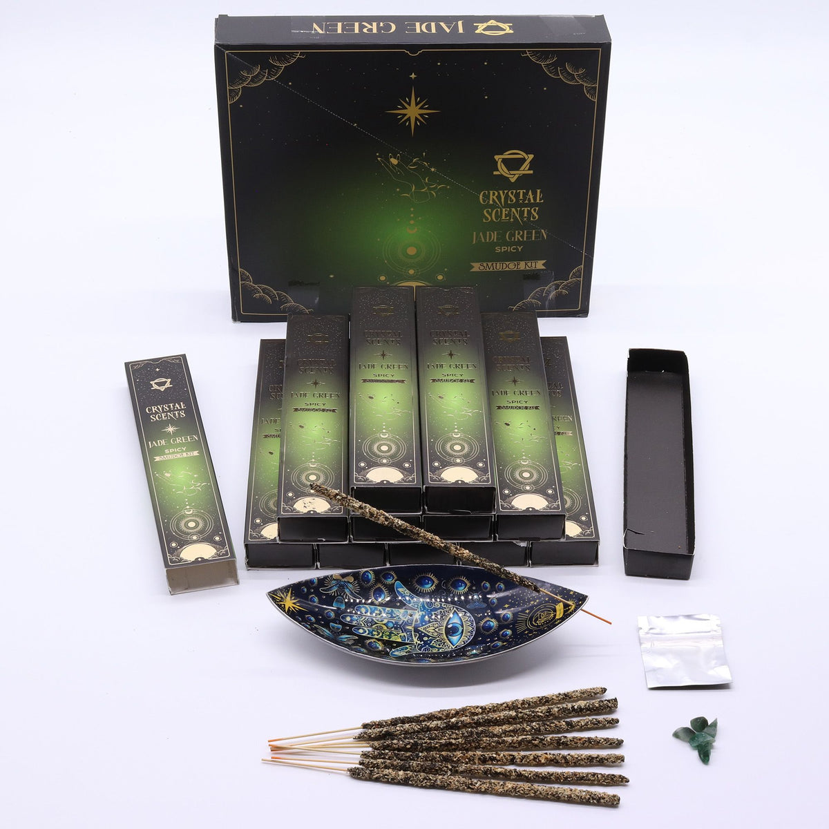 Jade Crystal Scents Smudge Incense Sticks - Spicy – view 5