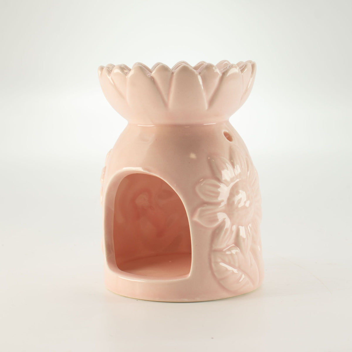 Ceramic Sunflower Oil Burner - Pastel Pink – view 3