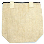 Plain Jute Shopping Bag with Cotton Handles – view 3