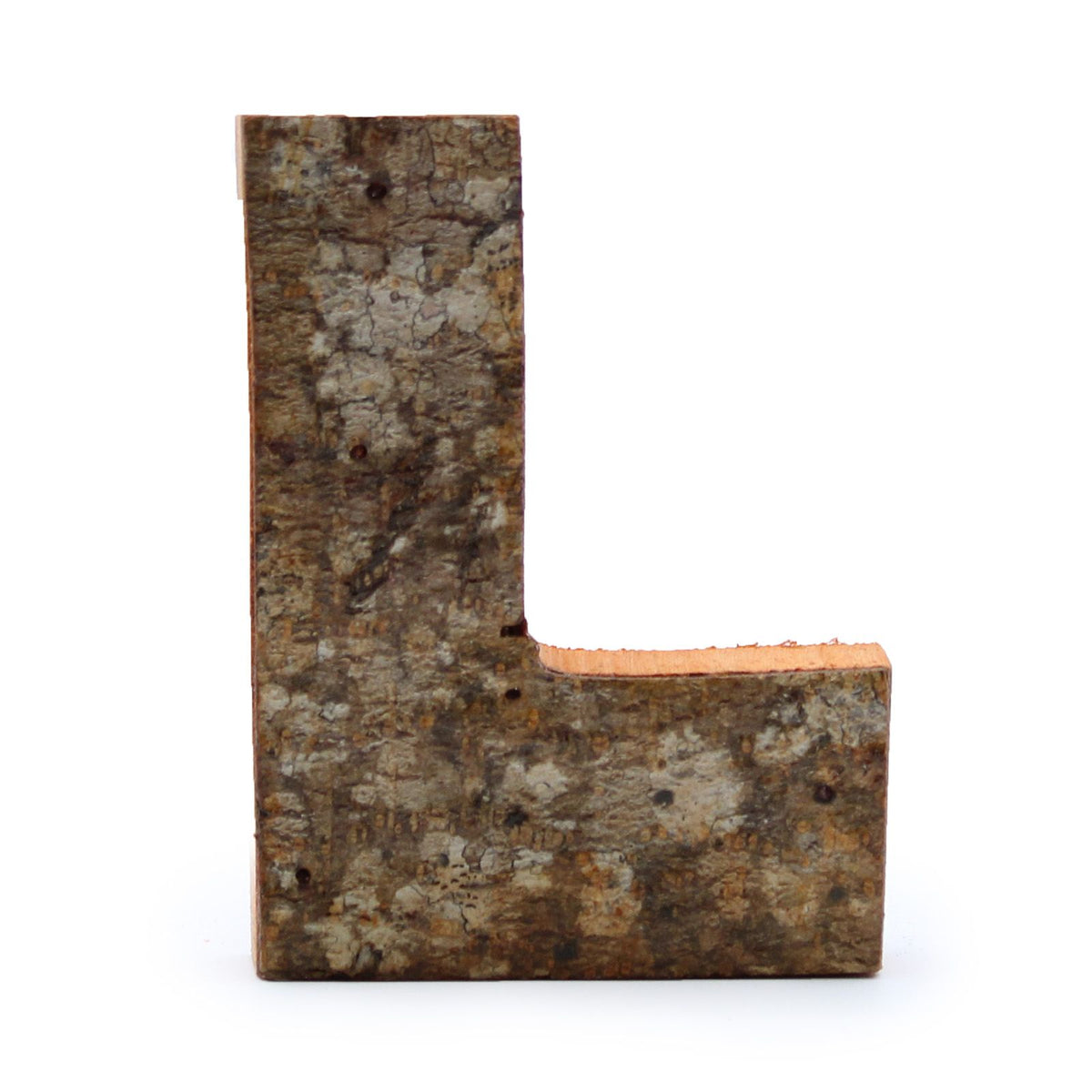 Rustic Bark Letter L - 7cm