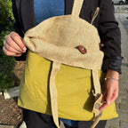 Reversible Jute and Cotton Big Bag in Pistachio