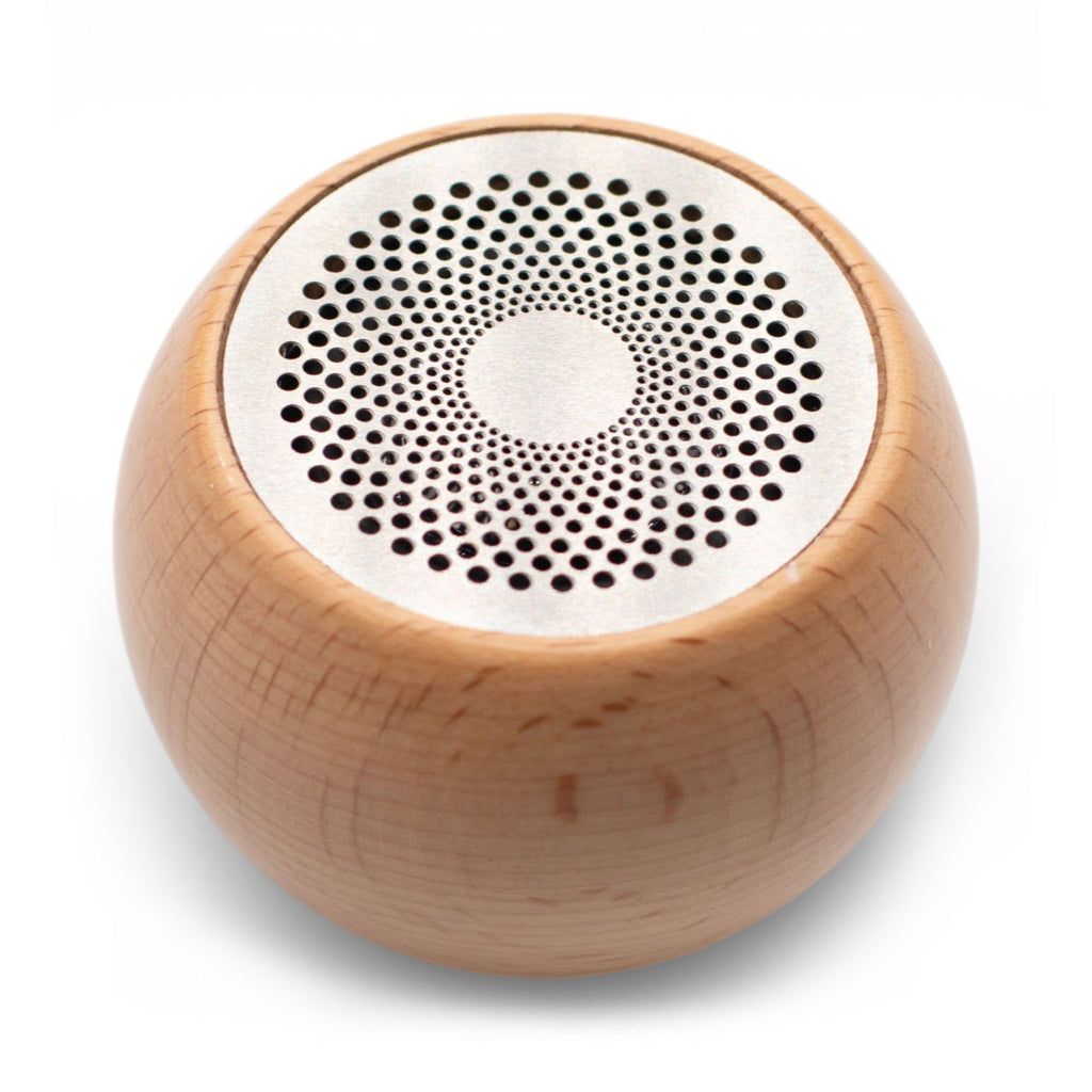 Wooden-Finish Mini Bluetooth Speaker, Mandala Grille – view 8
