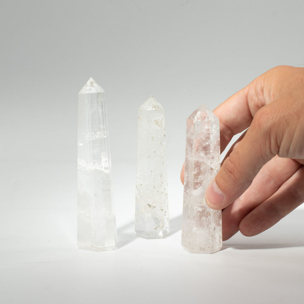 Clear Quartz Six Face Obelisk Point approx 11cm – view 4