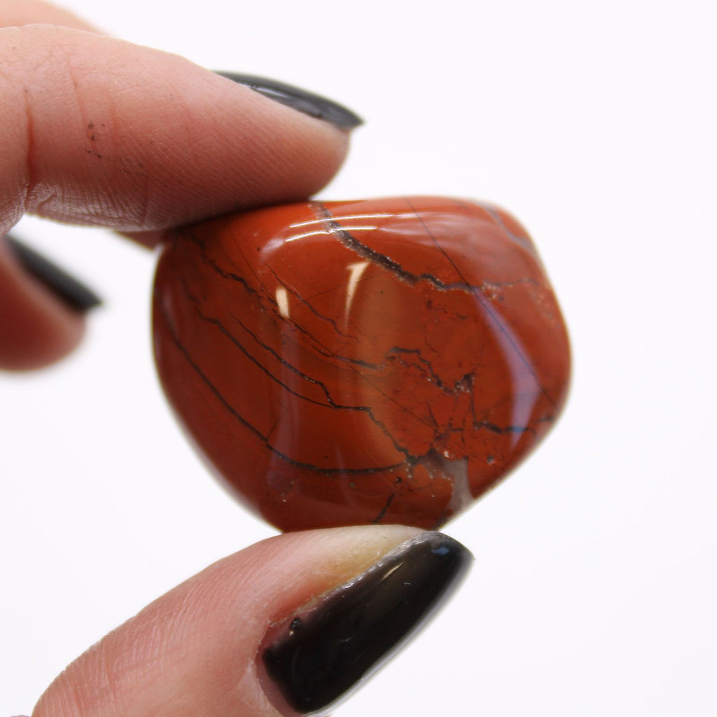 Bag of 12 Red Jasper Tumble Stones - Medium African – view 2