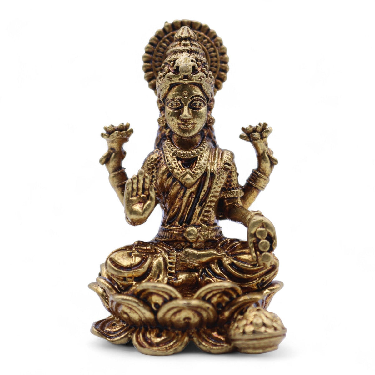 Brass Laxmi Miniature Statue - 49mm – view 5