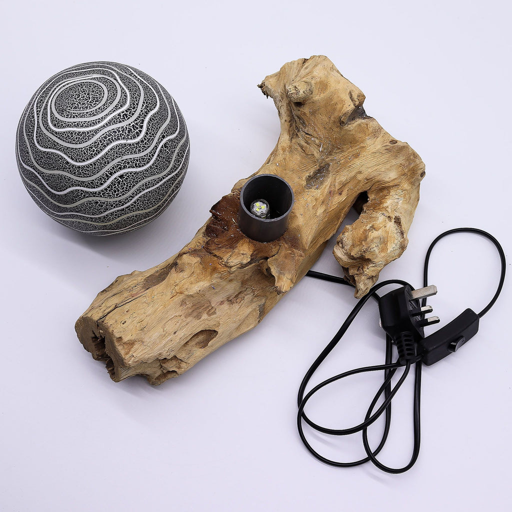 DriftGlow Lamp - Grey Luna Shade – view 4