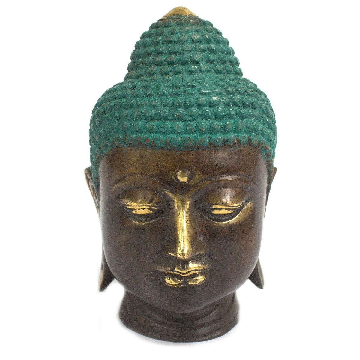 Classic Brass Buddha Head – Large – view 3