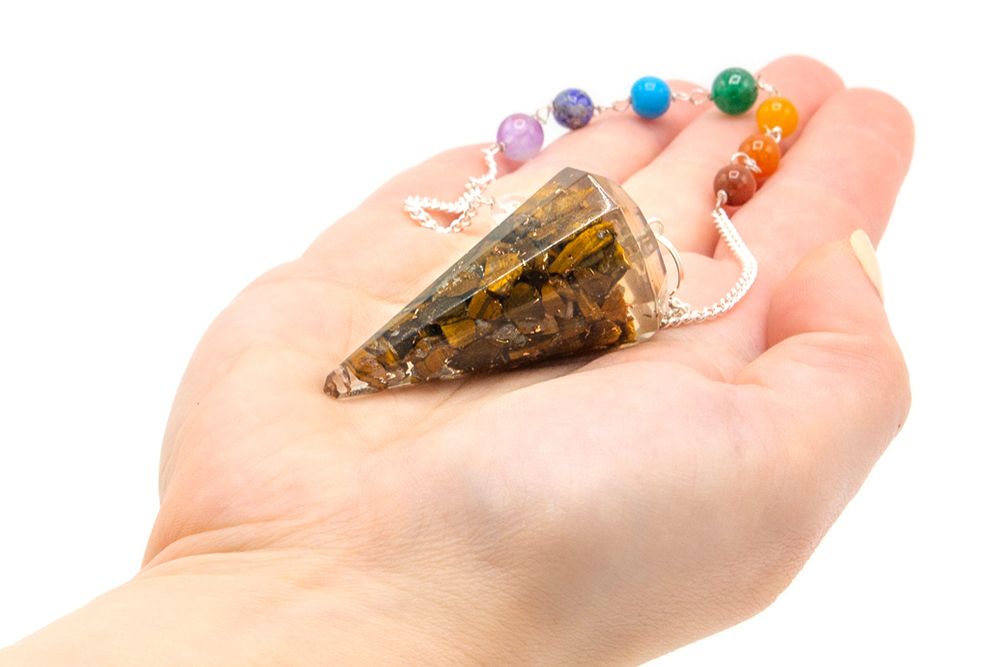 Orgonite Power Chakra Pendulum - Tiger Eye – view 2