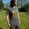 Nomad Sari Stonewashed T-Shirt - Compass of Life - Charcoal - Medium
