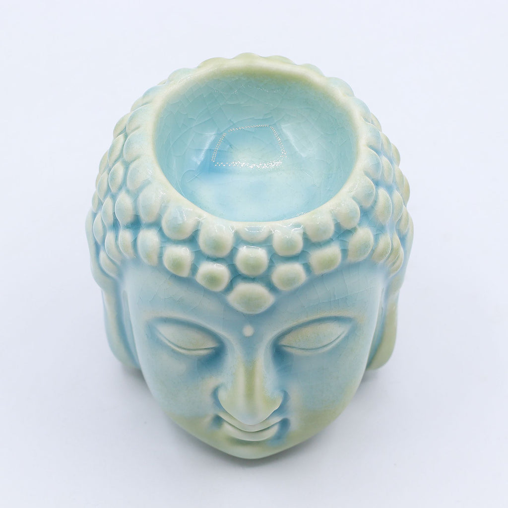Classic Buddha Ceramic Oil Burner - Blue – view 3