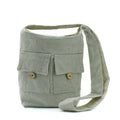 Two Pocket Cotton Bag - Stone - Medium