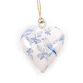 Brass Heart Decoration, Blue Bird