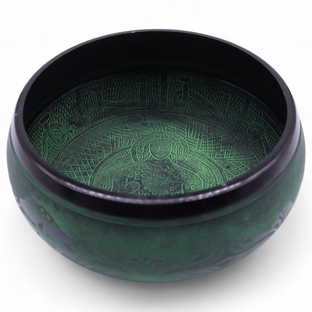 Extra Loud Mushroom Singing Bowl - Moss Green (23x10.5cm) – view 7