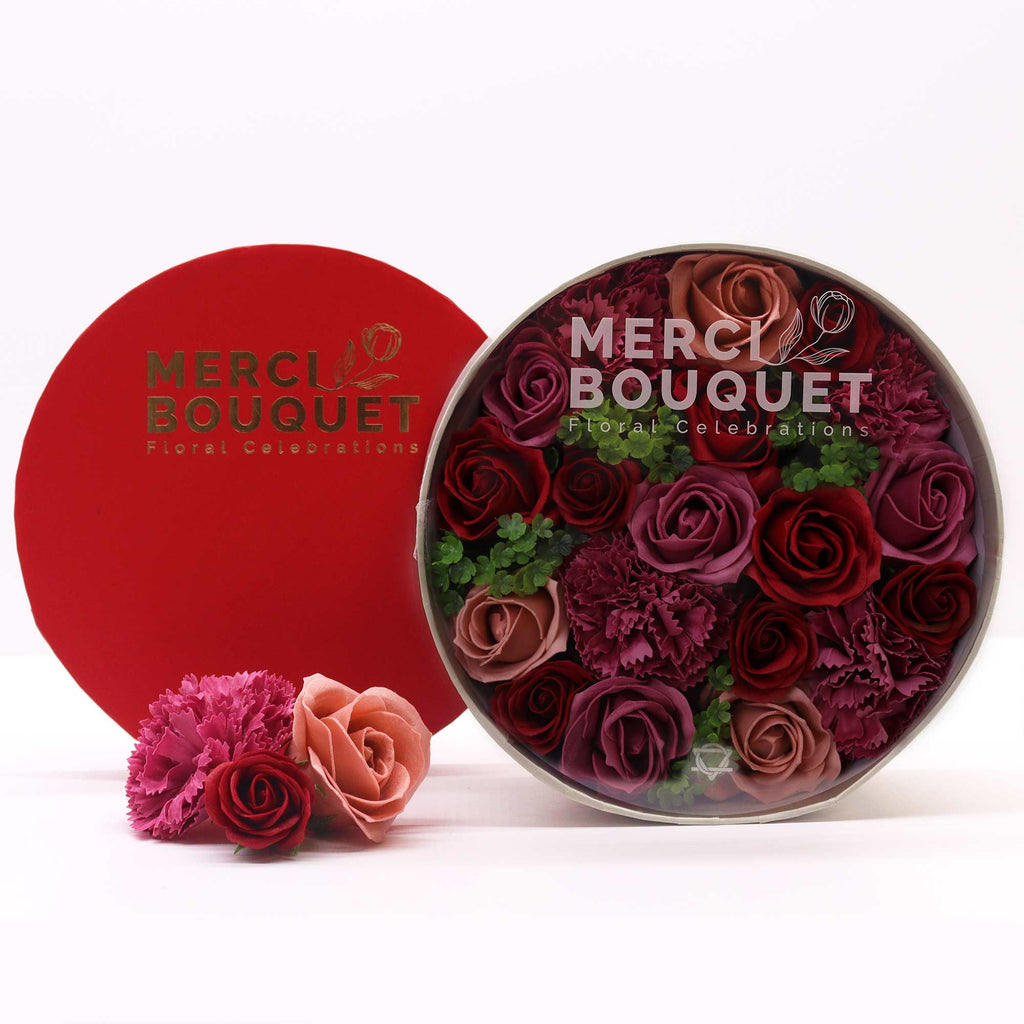 Round Soap Flower Gift Box - Vintage Roses – view 5
