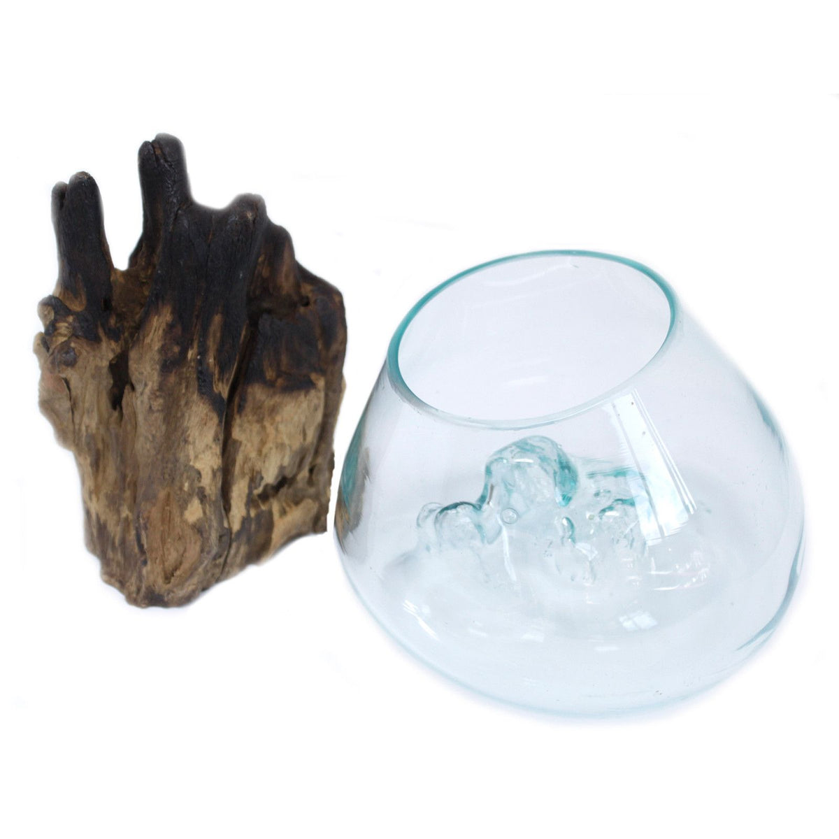 Molten Glass Bowl on Wood - Large – view 4