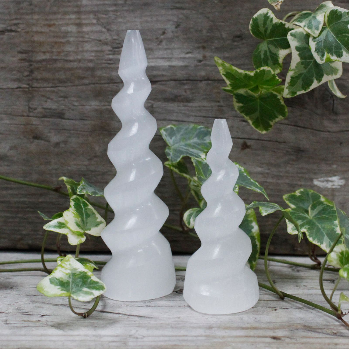 Selenite Spiral Tower - 15 cm – view 4