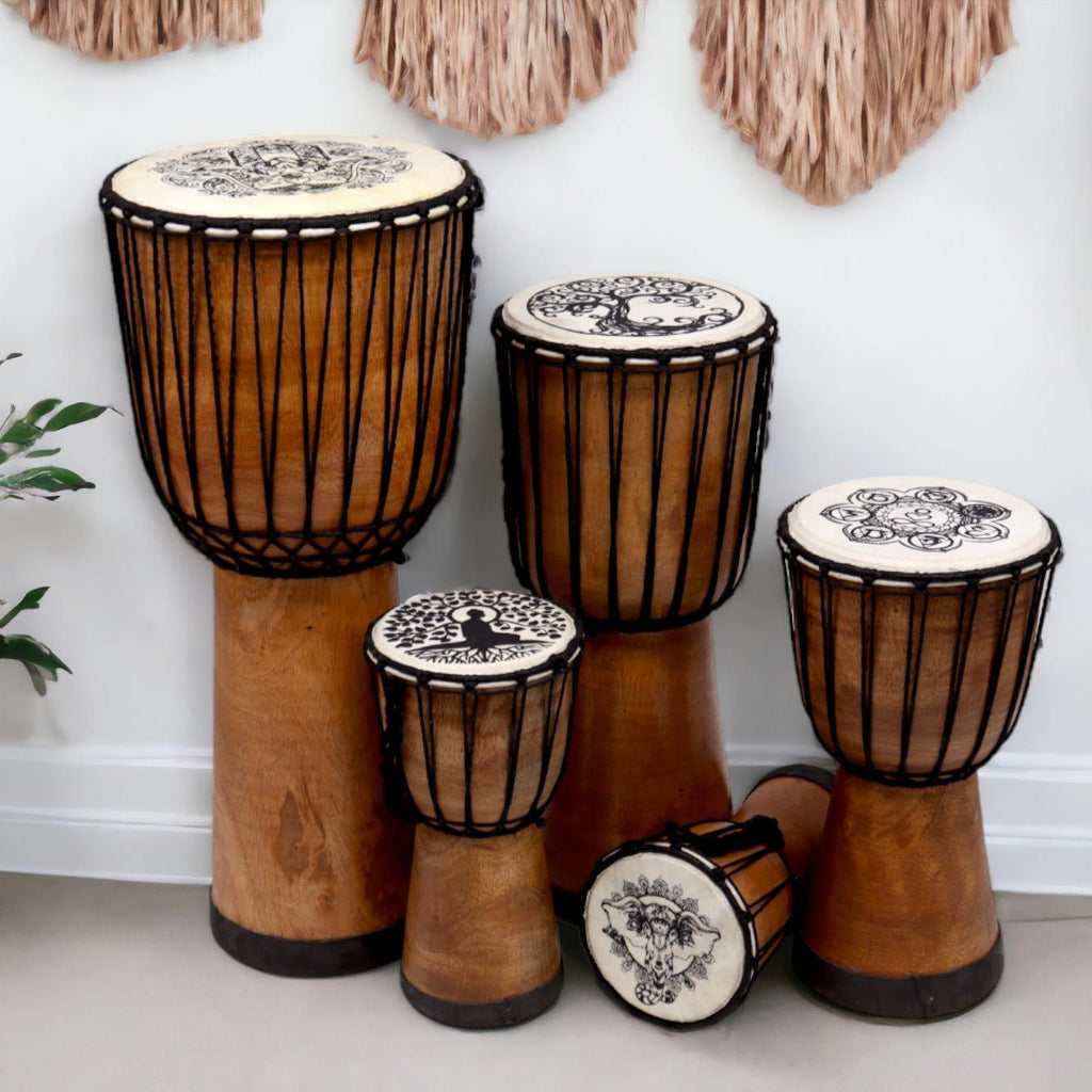 Elephant Wide Top Djembe Drum - 20cm – view 3