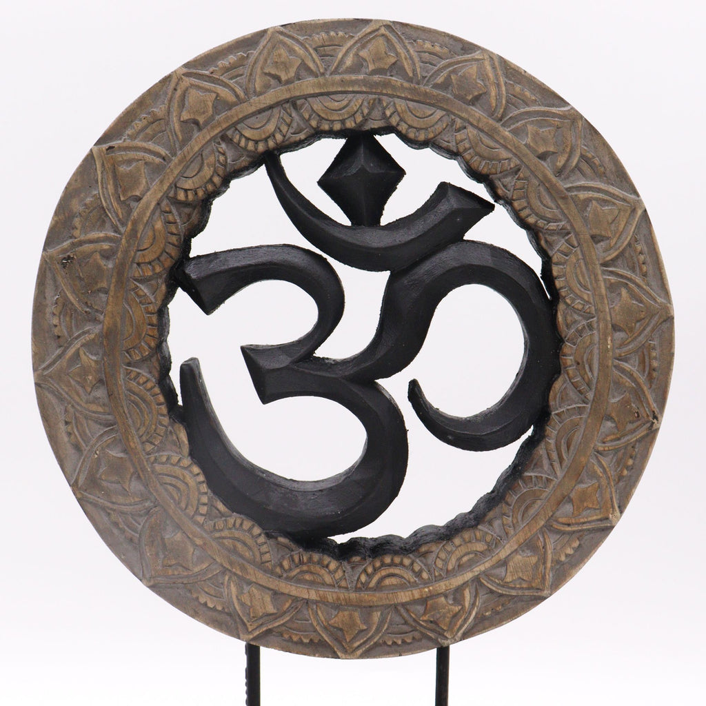 Buddha Feng Shui Set, Om Symbol, Grey and Black – view 2