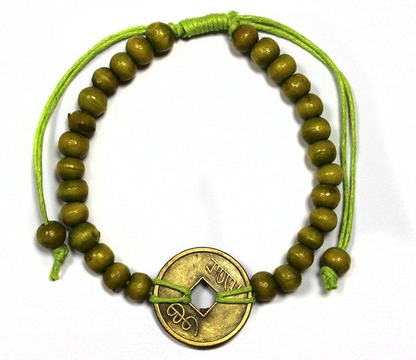 Bali Good Luck Feng Shui Bracelet - Lime Green
