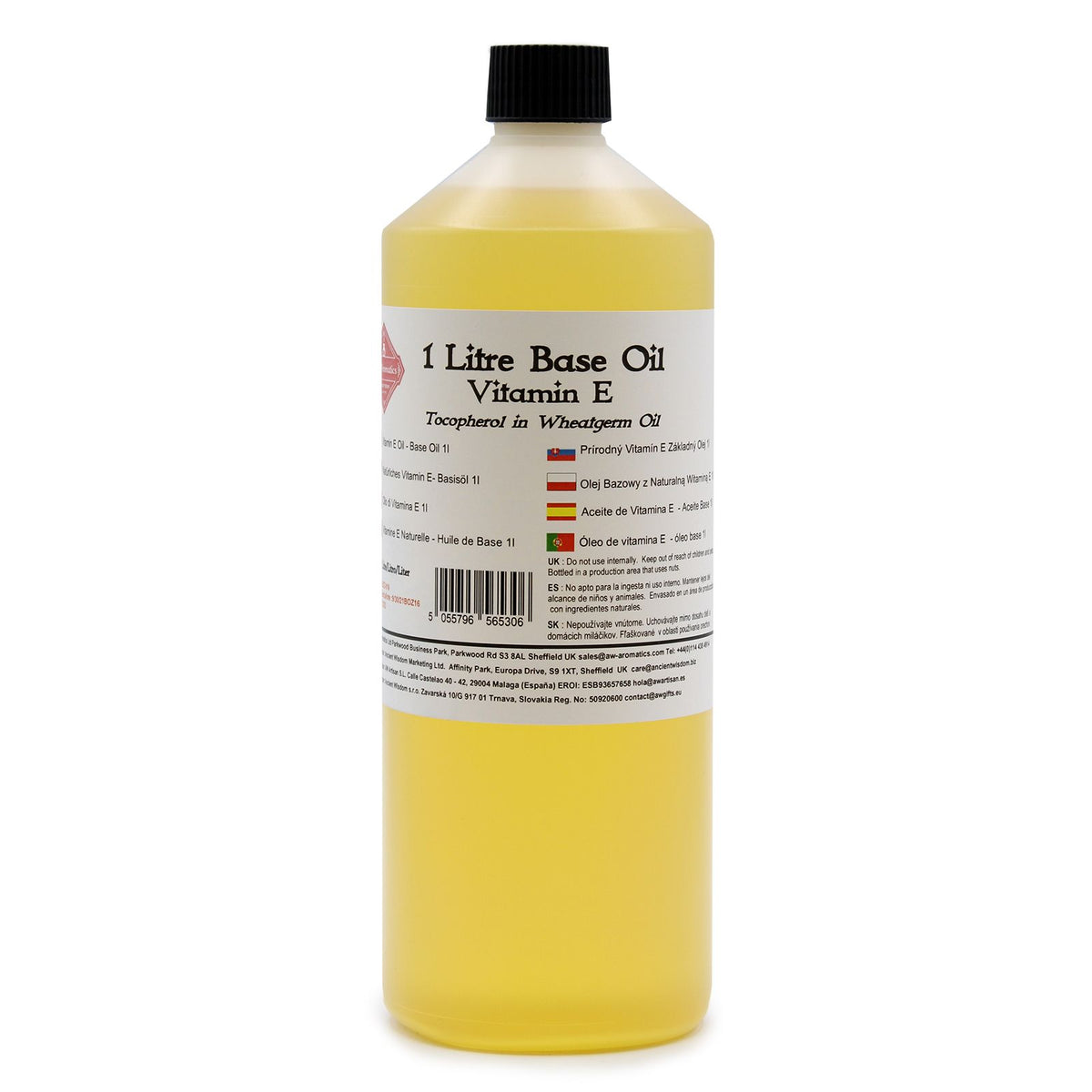 Natural Vitamin E Base Oil, 1 Litre Bottle