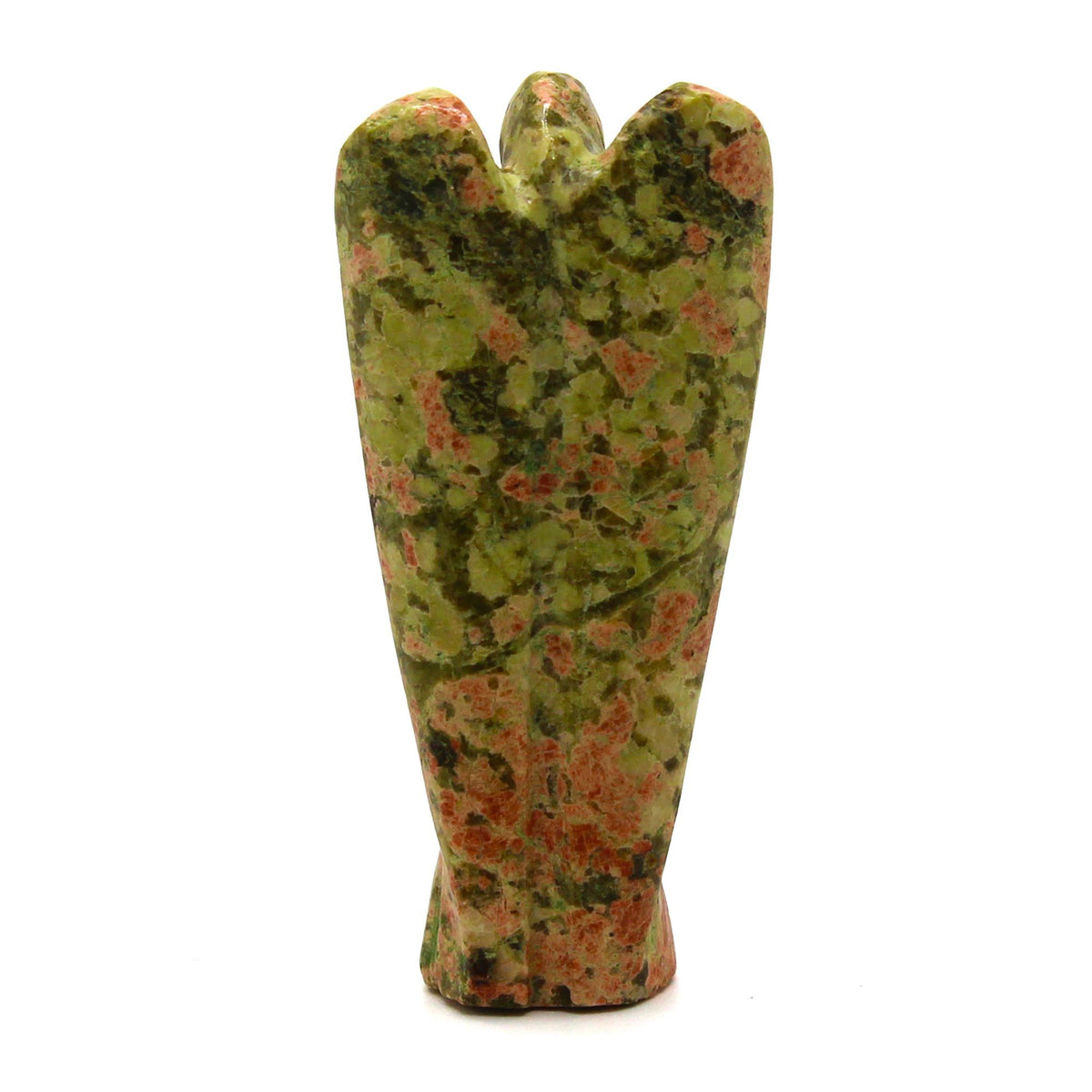 Hand Carved Unakite Gemstone Angel Figure – view 2