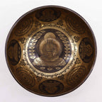 Tibetan Engraved Singing Bowl - Five Buddhas (21cm) – view 3