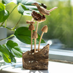 Parasite Wood Carving - Bird, Bee and Mushrooms – view 3