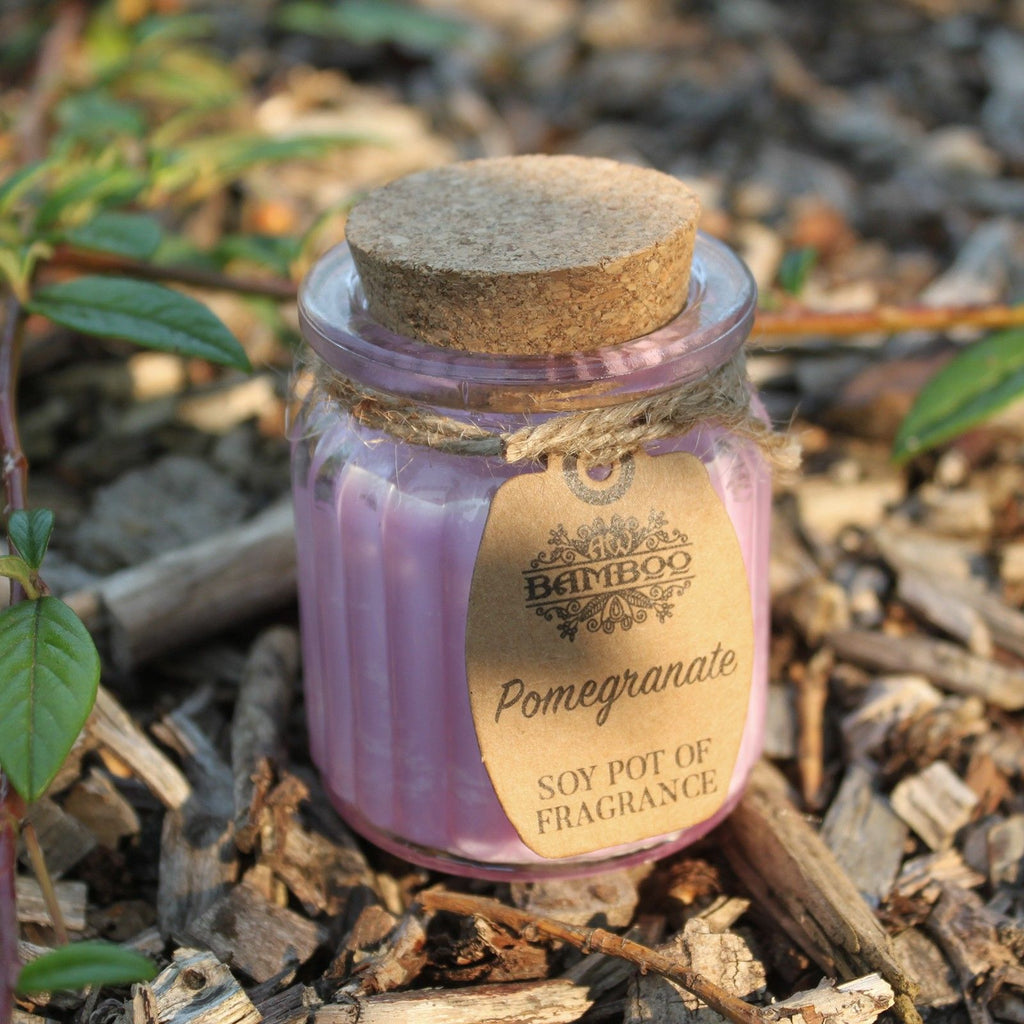Pomegranate Soy Wax Pot Candle in Glass Jar – view 2