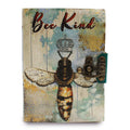 Leather Bee Kind Deckle-Edge Notebook – 18x13 cm