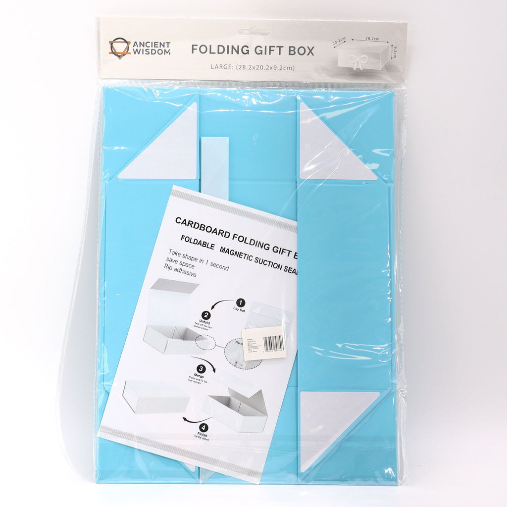 Flat Pack Gift Box Large 28.2x20.2x9.2cm Baby Blue – view 2