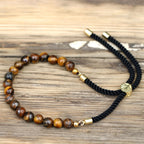 Tiger Eye Gemstone Bracelet, Gold-Plated Sliding Toggle – view 4