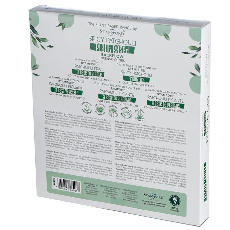 Stamford Backflow Incense Cones - Spicy Patchouli (12 pack)