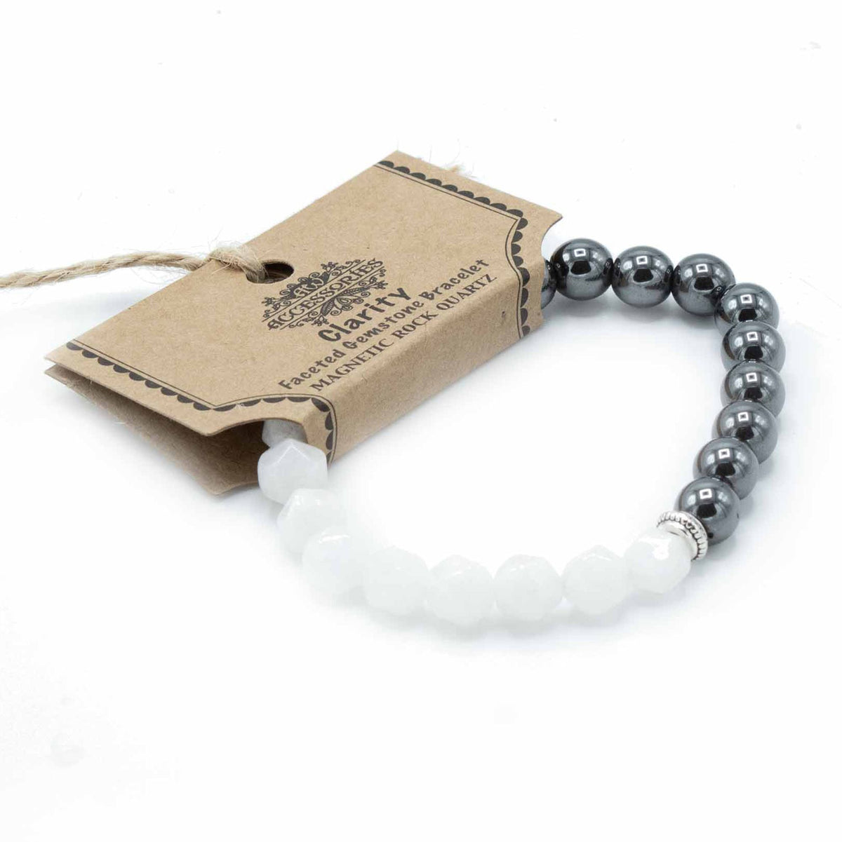 Faceted Gemstone Bracelet - Rock Quartz