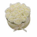14 Cream Soap Roses Round Gift Box – view 3