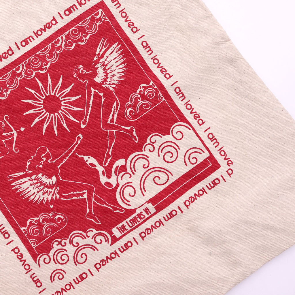 Hop Hare Cotton Canvas Tote Bag - I am Loved – view 2