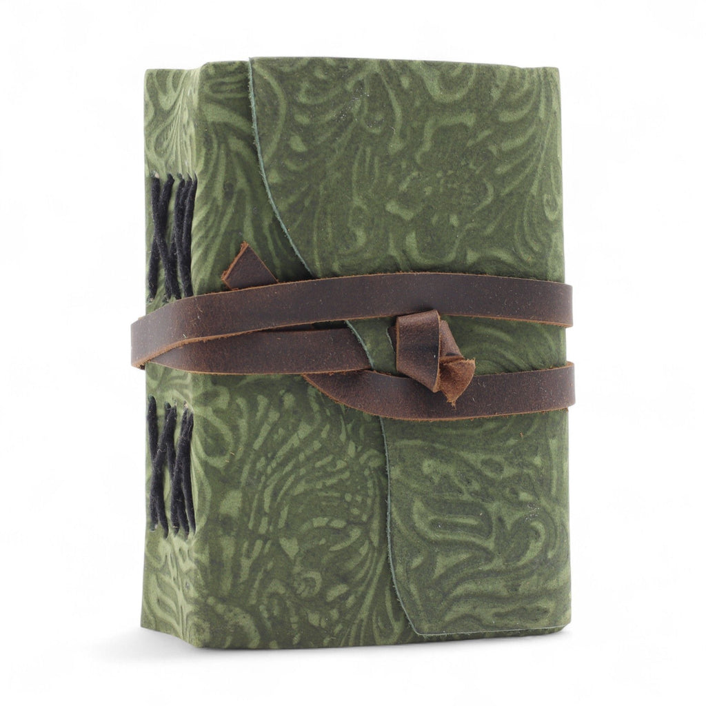 Deckled Notebook, Green Maze Pattern – 13x10 cm – view 7