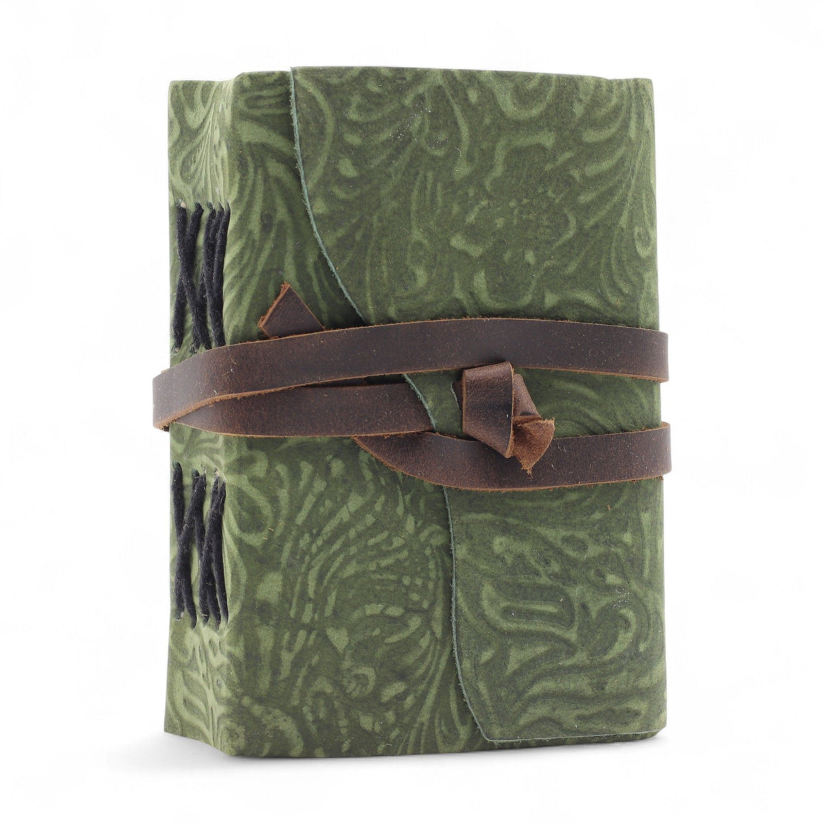 Deckled Notebook, Green Maze Pattern – 13x10 cm – view 7