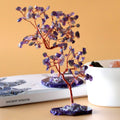Amethyst Gemstone Tree on Natural Agate Base - 35 stones