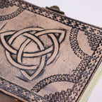 Circle Triquetra Leather Notebook, Red Tan – 17.5x12.5 cm