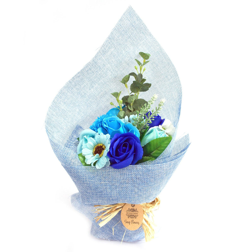 Standing Soap Flower Bouquet - Blue – view 2