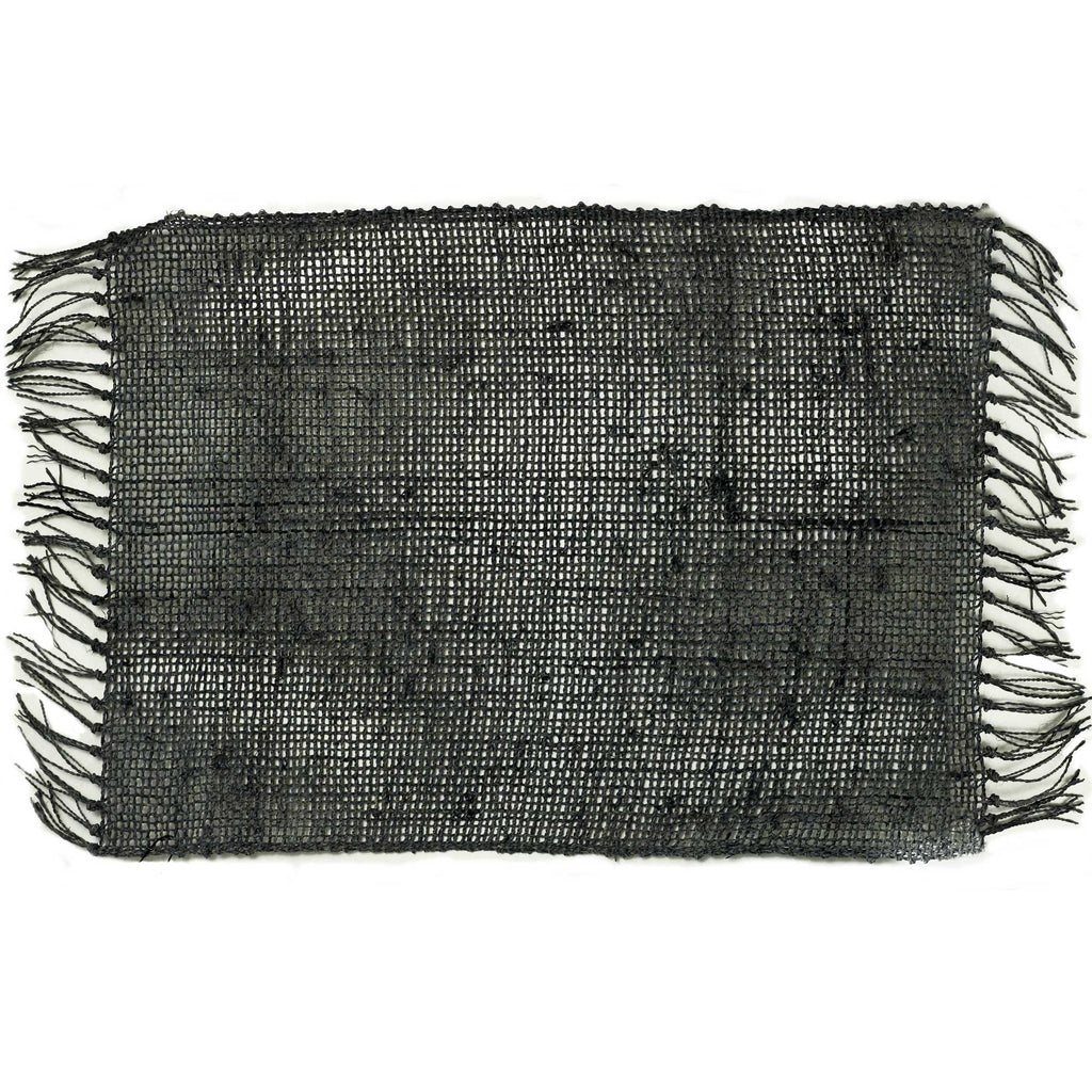 Seagrass Fringe Placemat - Charcoal – view 2