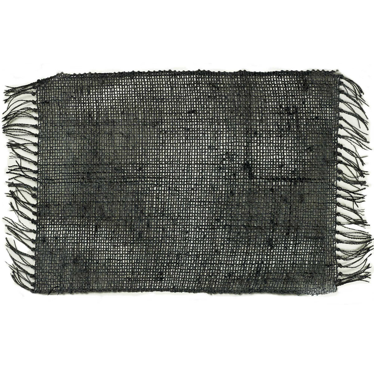 Seagrass Fringe Placemat - Charcoal – view 2