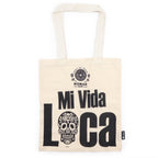 Nomad Sari Tote Bag - Mi Vida Loca Skull Print - Natural Cotton