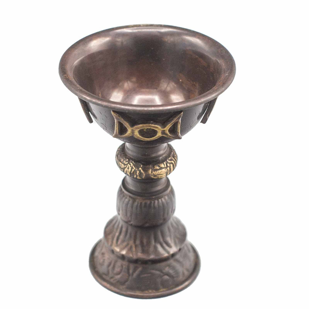 Antique Copper Ritual Goblet with Triple Moon 8x13cm – view 2