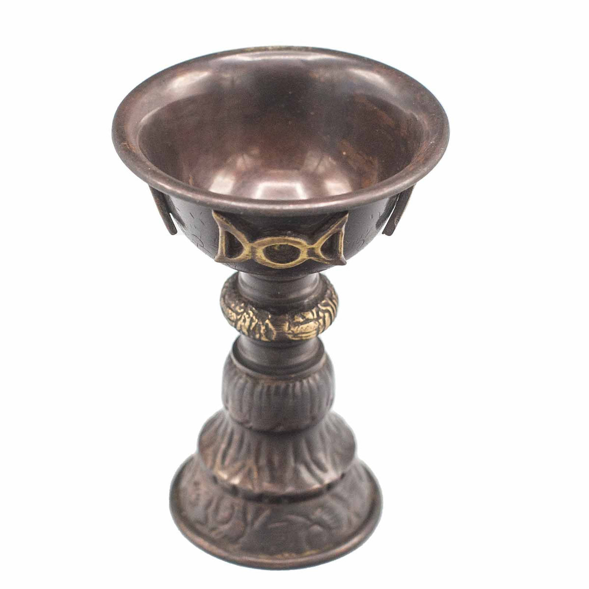 Antique Copper Ritual Goblet with Triple Moon 8x13cm – view 2