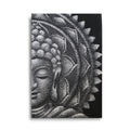 Grey Half Buddha Mandala - 60 x 80cm