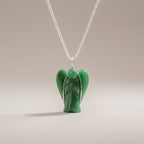 Green Aventurine Guardian Angel Gemstone Pendant