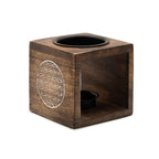Square Mango Wood Oil Burner - Flower of Life – view 3