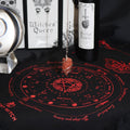 Ancient Witch Mystic Moth Pendulum Cloth - Black & Blood Red